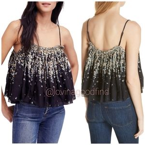 FREE PEOPLE Instant Crush Camisole EUC Black Combo sz M